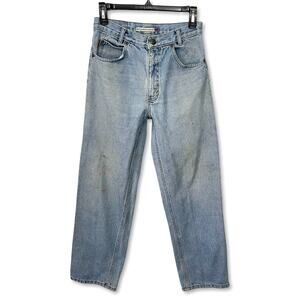 Bugle Boy VINTAGE High Rise Jeans Womens Sz 16 R Light Wash Faded 100% Cotton